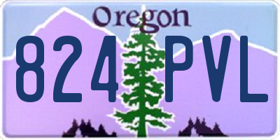 OR license plate 824PVL