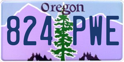 OR license plate 824PWE