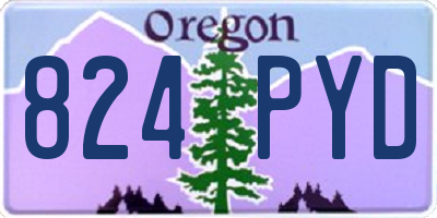 OR license plate 824PYD