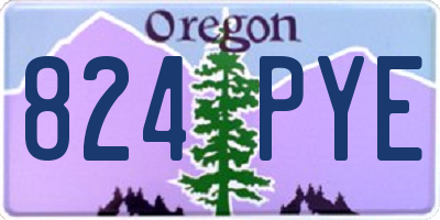 OR license plate 824PYE