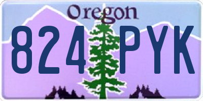 OR license plate 824PYK