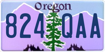 OR license plate 824QAA