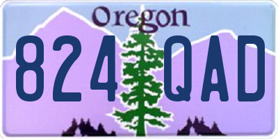 OR license plate 824QAD