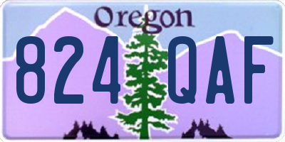 OR license plate 824QAF