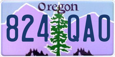OR license plate 824QAO