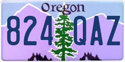 OR license plate 824QAZ