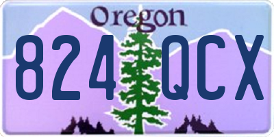 OR license plate 824QCX