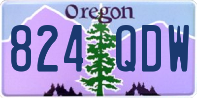OR license plate 824QDW