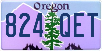 OR license plate 824QET