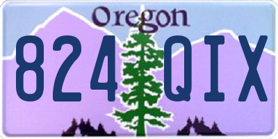 OR license plate 824QIX