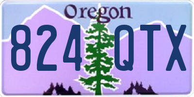 OR license plate 824QTX