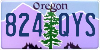 OR license plate 824QYS
