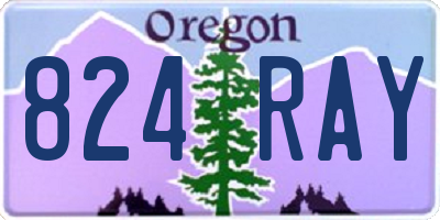 OR license plate 824RAY