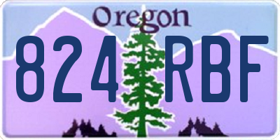 OR license plate 824RBF