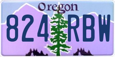 OR license plate 824RBW