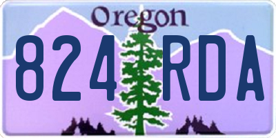 OR license plate 824RDA