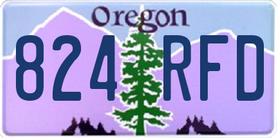 OR license plate 824RFD