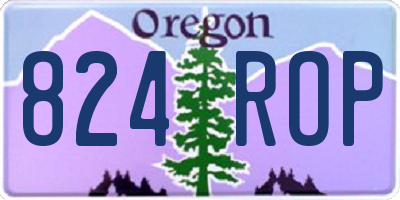 OR license plate 824ROP