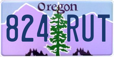 OR license plate 824RUT