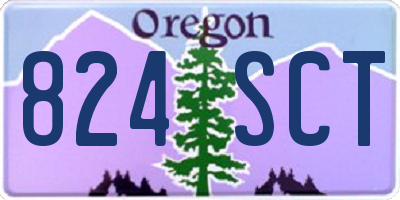 OR license plate 824SCT