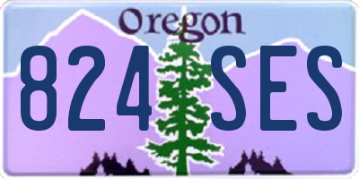 OR license plate 824SES