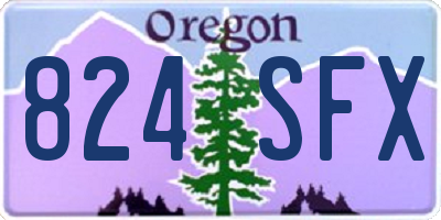 OR license plate 824SFX