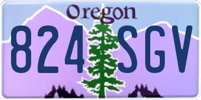 OR license plate 824SGV
