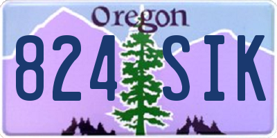 OR license plate 824SIK