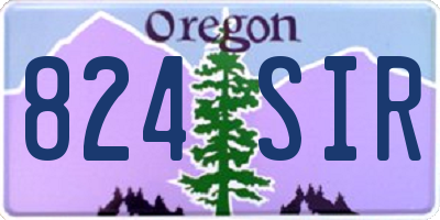 OR license plate 824SIR