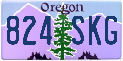 OR license plate 824SKG
