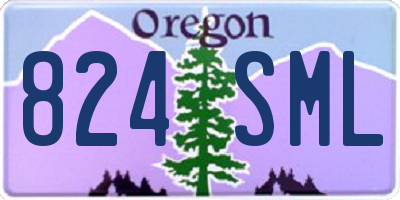 OR license plate 824SML