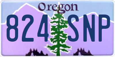 OR license plate 824SNP
