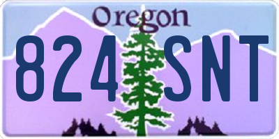 OR license plate 824SNT