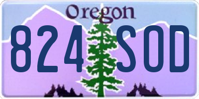 OR license plate 824SOD