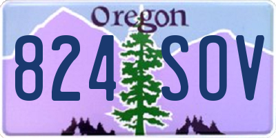 OR license plate 824SOV