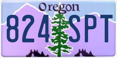 OR license plate 824SPT