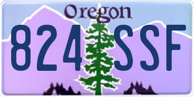 OR license plate 824SSF