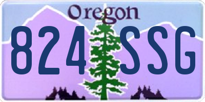 OR license plate 824SSG
