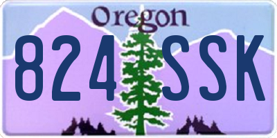 OR license plate 824SSK