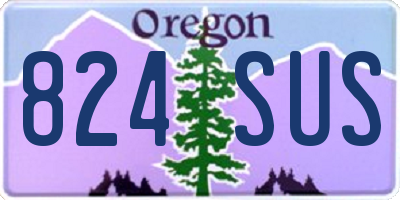 OR license plate 824SUS