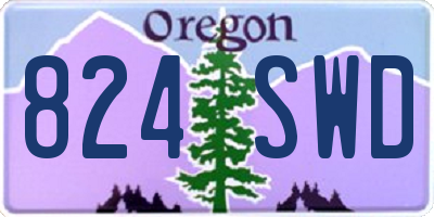 OR license plate 824SWD