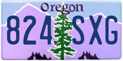 OR license plate 824SXG
