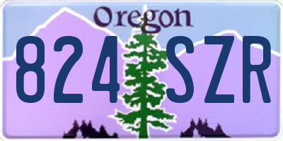 OR license plate 824SZR