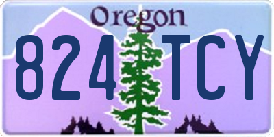 OR license plate 824TCY