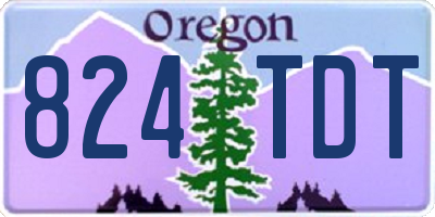 OR license plate 824TDT