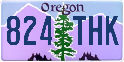 OR license plate 824THK