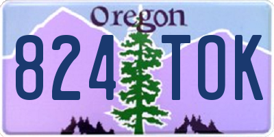 OR license plate 824TOK