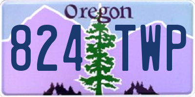 OR license plate 824TWP