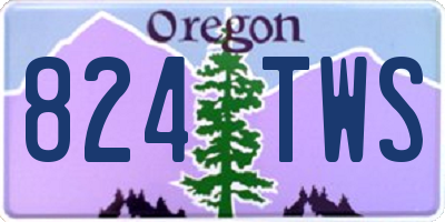 OR license plate 824TWS