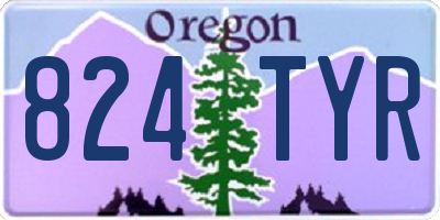 OR license plate 824TYR